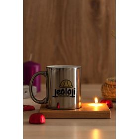 Hediye Dükkanı Jeoloji Mühendisi Ahşap Altlıklı Mumlu Silver Kupa Bardak