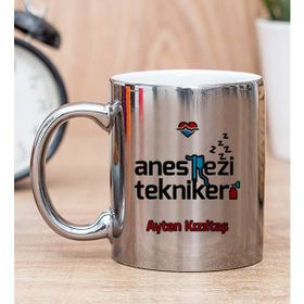 Hediye Dükkanı Kişiye Özel Anestezi Teknikeri Silver Kupa Bardak