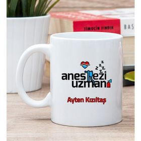 Hediye Dükkanı Kişiye Özel Anestezi Uzmanı Beyaz Kupa Bardak