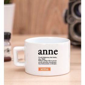 Hediye Dükkanı Kişiye Özel Anne Kelime Anlamı Fincan
