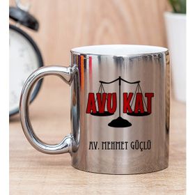 Hediye Dükkanı Kişiye Özel Avukat Silver Kupa Bardak