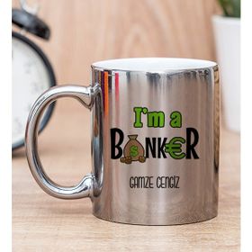 Hediye Dükkanı Kişiye Özel Bankacı Silver Kupa Bardak