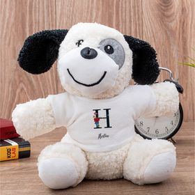 Hediye Dükkanı Kişiye Özel Baş Harfli ve İsimli Peluş Köpek