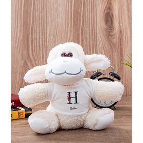 Hediye Dükkanı Kişiye Özel Baş Harfli ve İsimli Peluş Koyun