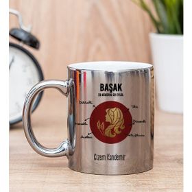 Hediye Dükkanı Kişiye Özel Başak Burcuna Hediye Silver Kupa Bardak