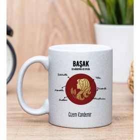 Hediye Dükkanı Kişiye Özel Başak Burcuna Hediye Silver Kupa Bardak