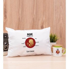 Hediye Dükkanı Kişiye Özel Başak Burcuna Hediye Yeşil Kupa Bardak ve Dikdörtgen Yastık