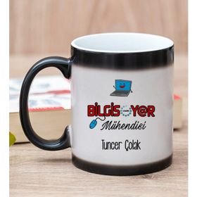 Hediye Dükkanı Kişiye Özel Bilgisayar Mühendisi Sihirli Kupa Bardak