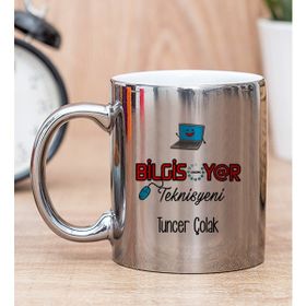 Hediye Dükkanı Kişiye Özel Bilgisayar Teknisyeni Silver Kupa Bardak