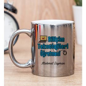 Hediye Dükkanı Kişiye Özel Bilişim Teknolojileri Öğretmeni Silver Kupa Bardak