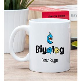Hediye Dükkanı Kişiye Özel Biyolog Beyaz Kupa Bardak