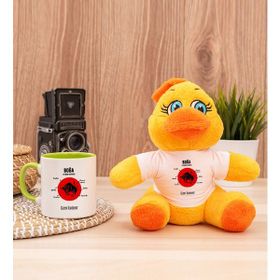 Hediye Dükkanı Kişiye Özel Boğa Burcuna Hediye Yeşil Kupa Bardak ve Peluş Civciv