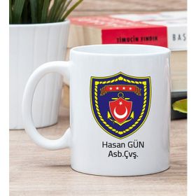 Hediye Dükkanı Kişiye Özel Deniz Kuvvetleri Beyaz Kupa Bardak