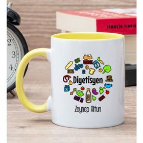 Hediye Dükkanı Kişiye Özel Diyetisyen Sarı Kupa