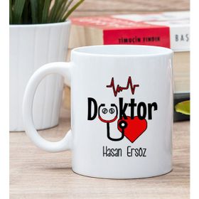 Hediye Dükkanı Kişiye Özel Doktor Beyaz Kupa Bardak