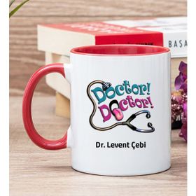 Hediye Dükkanı Kişiye Özel Doktor Doktor Kırmızı Kupa