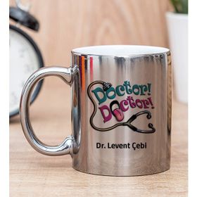 Hediye Dükkanı Kişiye Özel Doktor Doktor Silver Kupa Bardak