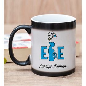 Hediye Dükkanı Kişiye Özel Ebe Baskılı Sihirli Kupa Bardak