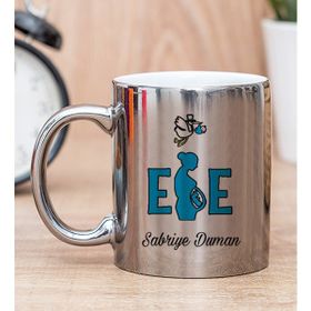 Hediye Dükkanı Kişiye Özel Ebe Silver Kupa Bardak