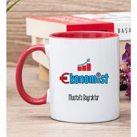 Hediye Dükkanı Kişiye Özel Ekonomist Kırmızı Kupa