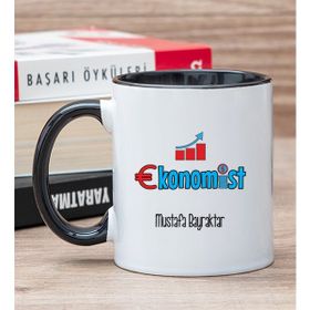 Hediye Dükkanı Kişiye Özel Ekonomist Siyah Kupa Bardak