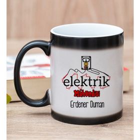 Hediye Dükkanı Kişiye Özel Elektrik Mühendisi Sihirli Kupa Bardak