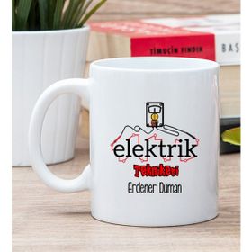 Hediye Dükkanı Kişiye Özel Elektrik Teknikeri Beyaz Kupa Bardak