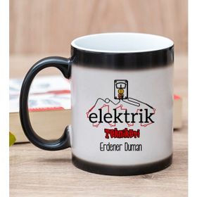 Hediye Dükkanı Kişiye Özel Elektrik Teknikeri Sihirli Kupa Bardak