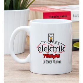 Hediye Dükkanı Kişiye Özel Elektrik Teknisyeni Beyaz Kupa Bardak