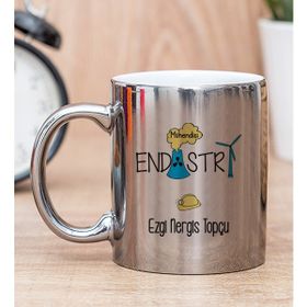 Hediye Dükkanı Kişiye Özel Endüstri Mühendisi Silver Kupa Bardak