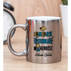 Hediye Dükkanı Kişiye Özel Enerji Sistemleri Mühendisi Silver Kupa Bardak