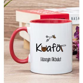 Hediye Dükkanı Kişiye Özel Erkek Kuaförü Kırmızı Kupa