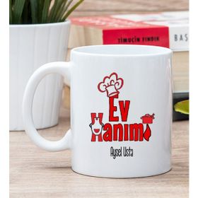 Hediye Dükkanı Kişiye Özel Ev Hanımı Beyaz Kupa Bardak