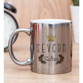 Hediye Dükkanı Kişiye Özel Evimizin Sultanı Baskılı Silver Kupa Bardak
