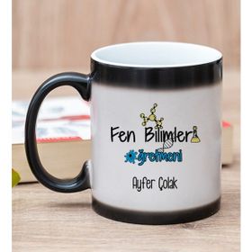 Hediye Dükkanı Kişiye Özel Fen Bilimleri Öğretmeni Sihirli Kupa Bardak