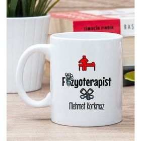 Hediye Dükkanı Kişiye Özel Fizyoterapist Beyaz Kupa Bardak