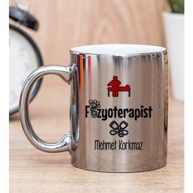 Hediye Dükkanı Kişiye Özel Fizyoterapist Silver Kupa Bardak