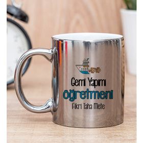 Hediye Dükkanı Kişiye Özel Gemi Yapımı Öğretmeni Silver Kupa Bardak
