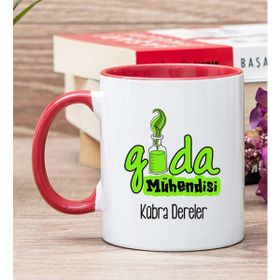 Hediye Dükkanı Kişiye Özel Gıda Mühendisi Kırmızı Kupa