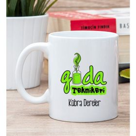 Hediye Dükkanı Kişiye Özel Gıda Teknikeri Beyaz Kupa Bardak