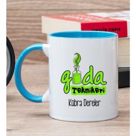 Hediye Dükkanı Kişiye Özel Gıda Teknikeri Mavi Kupa