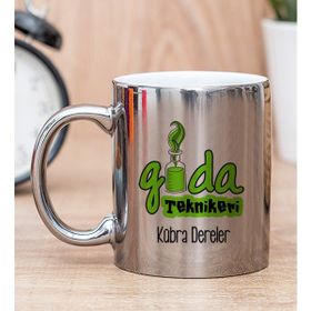 Hediye Dükkanı Kişiye Özel Gıda Teknikeri Silver Kupa Bardak