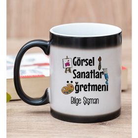 Hediye Dükkanı Kişiye Özel Görsel Sanatlar Öğretmeni Sihirli Kupa Bardak