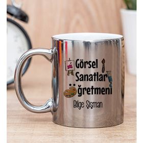 Hediye Dükkanı Kişiye Özel Görsel Sanatlar Öğretmeni Silver Kupa Bardak