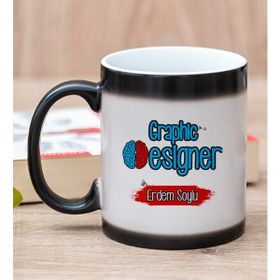 Hediye Dükkanı Kişiye Özel Grafiker Sihirli Kupa Bardak