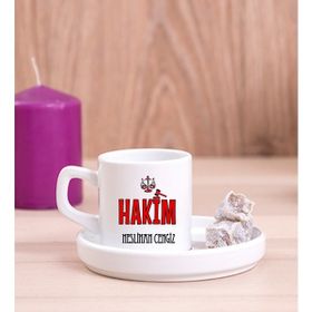 Hediye Dükkanı Kişiye Özel Hakim Konsept Türk Kahvesi Fincanı