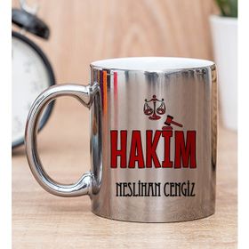 Hediye Dükkanı Kişiye Özel Hakim Silver Kupa Bardak