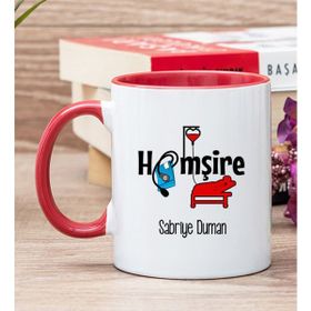 Hediye Dükkanı Kişiye Özel Hemşire Kırmızı Kupa