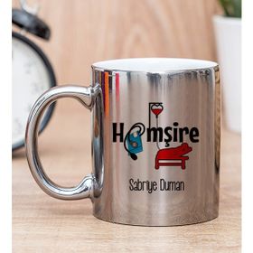 Hediye Dükkanı Kişiye Özel Hemşire Silver Kupa Bardak