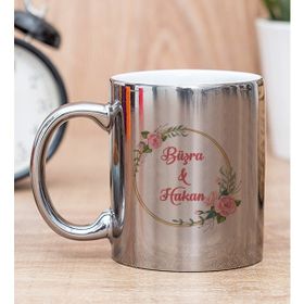 Hediye Dükkanı Kişiye Özel İki İsimli Çifltere Özel Silver Kupa Bardak